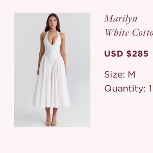 House of CB White Marilyn Dress